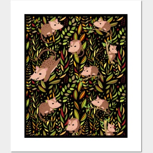 Opossum Lover Pattern Posters and Art